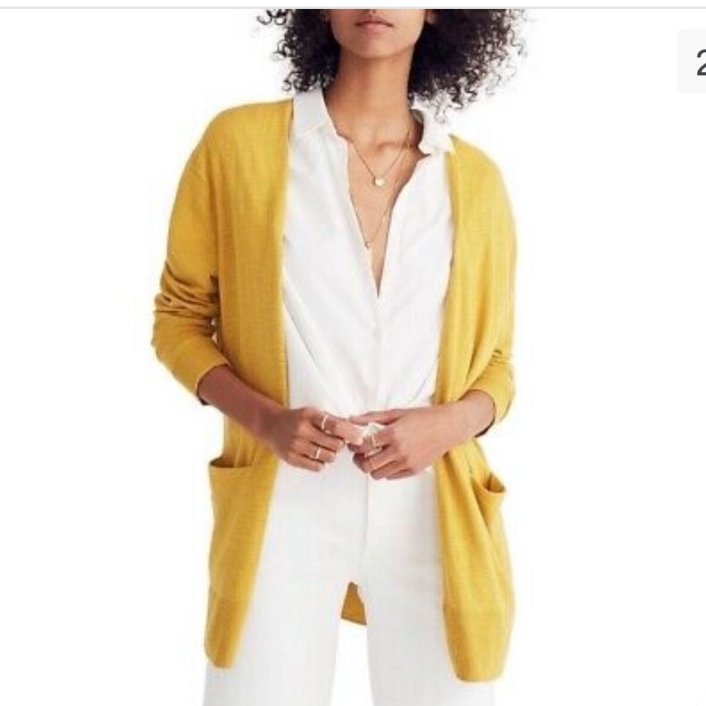 Madewell Mustard Yellow Cardigan